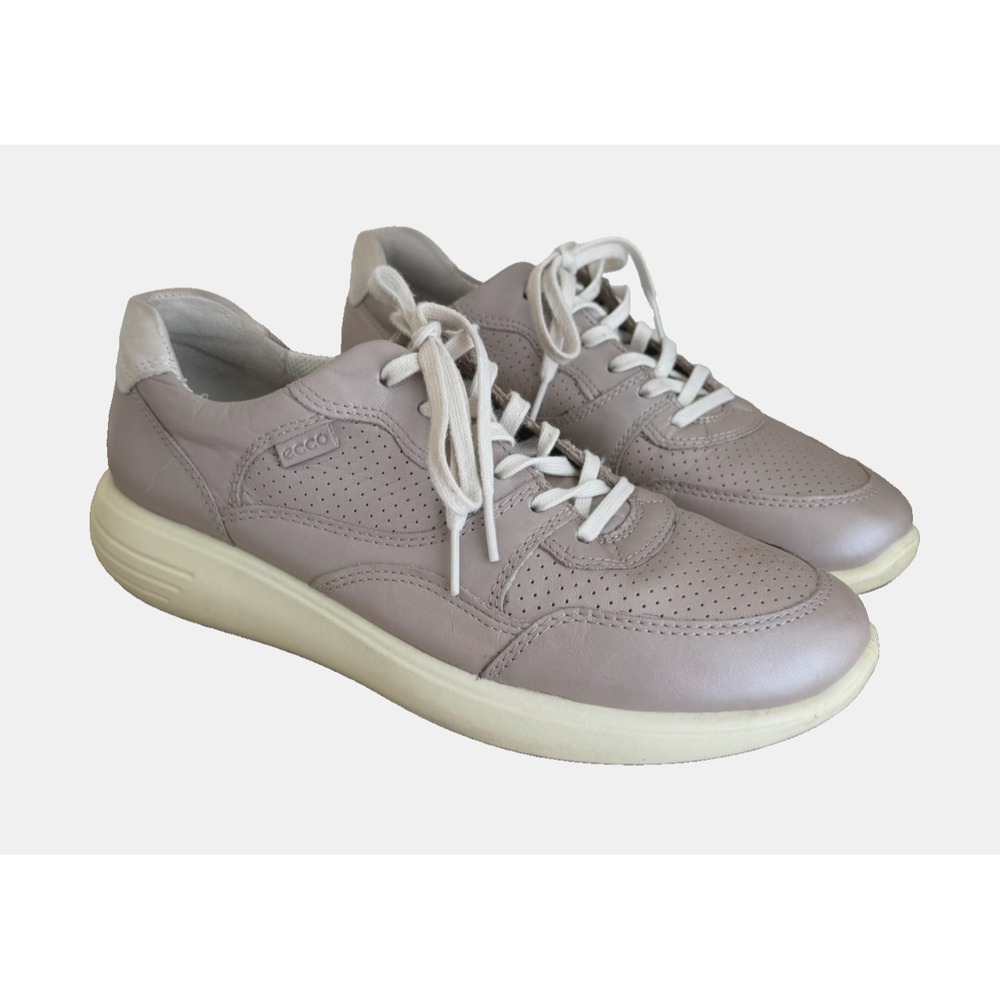 ECCO Womens Soft 7 Lace-Up Runner Sneaker US 8/EU 39 Grey Rose Metallic